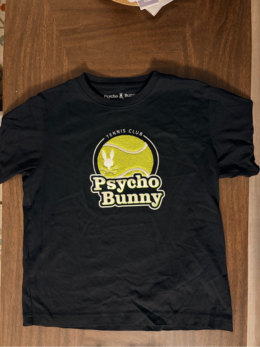 Psycho Bunny Black Tee with White Logo Label